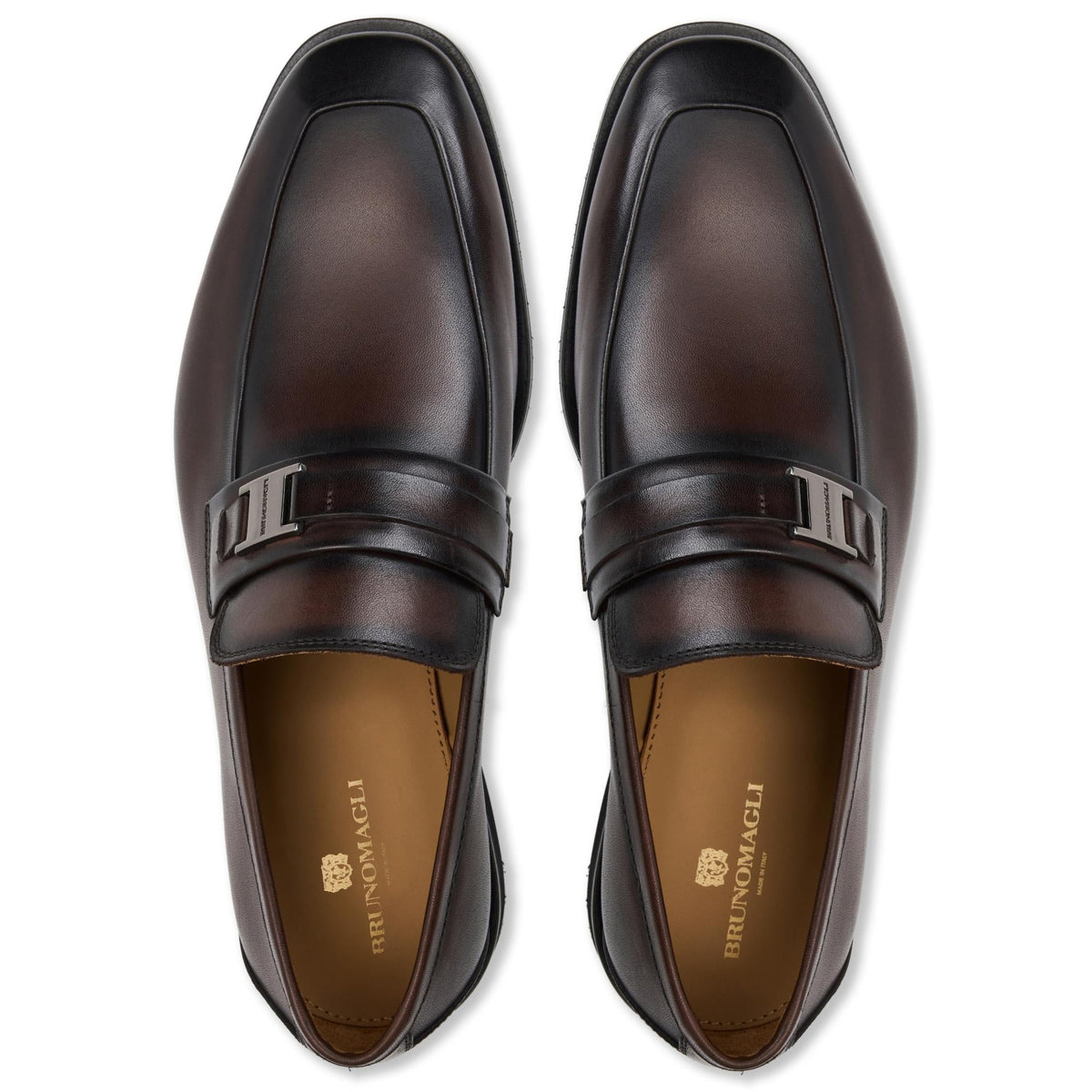 Bruno Magli Men ROMA SIDE BIT LOAFER Dark Brown Leather